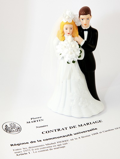 Droit matrimonial: contrat de mariage, contrat union civile