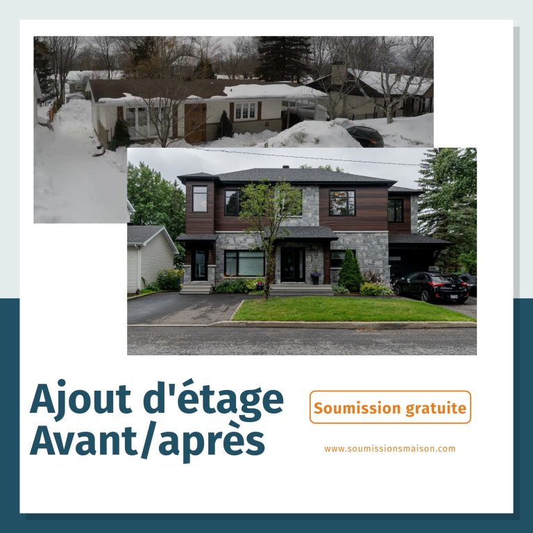 soumissions ajout etage avant apres