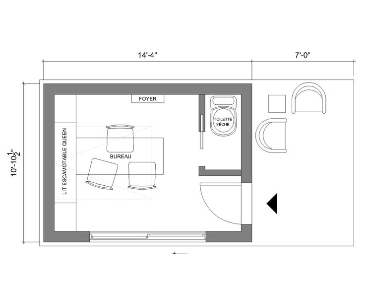 ilot coté court plan