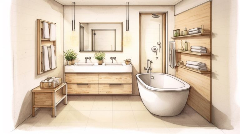 designer interieur plan decoration salle bain