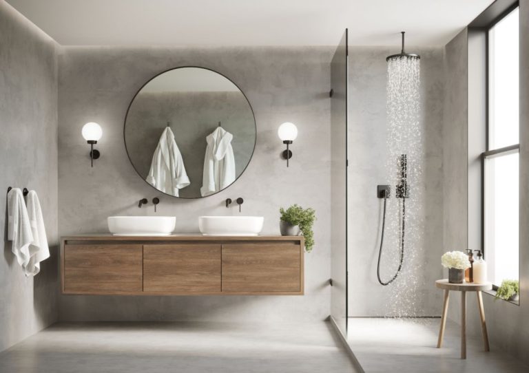 idee salle bain douche pluie