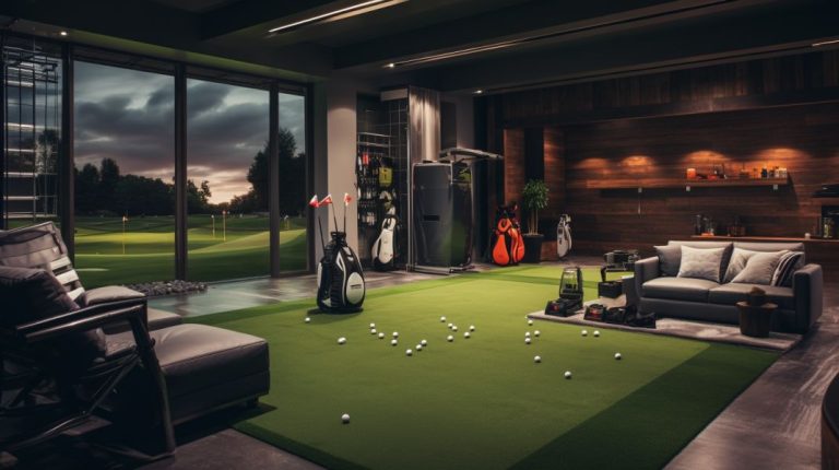 garage interieur golf simulateur